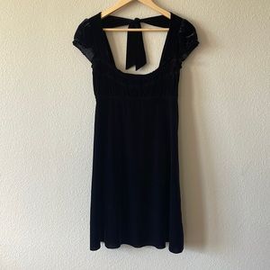 Free People black velvet dress size S